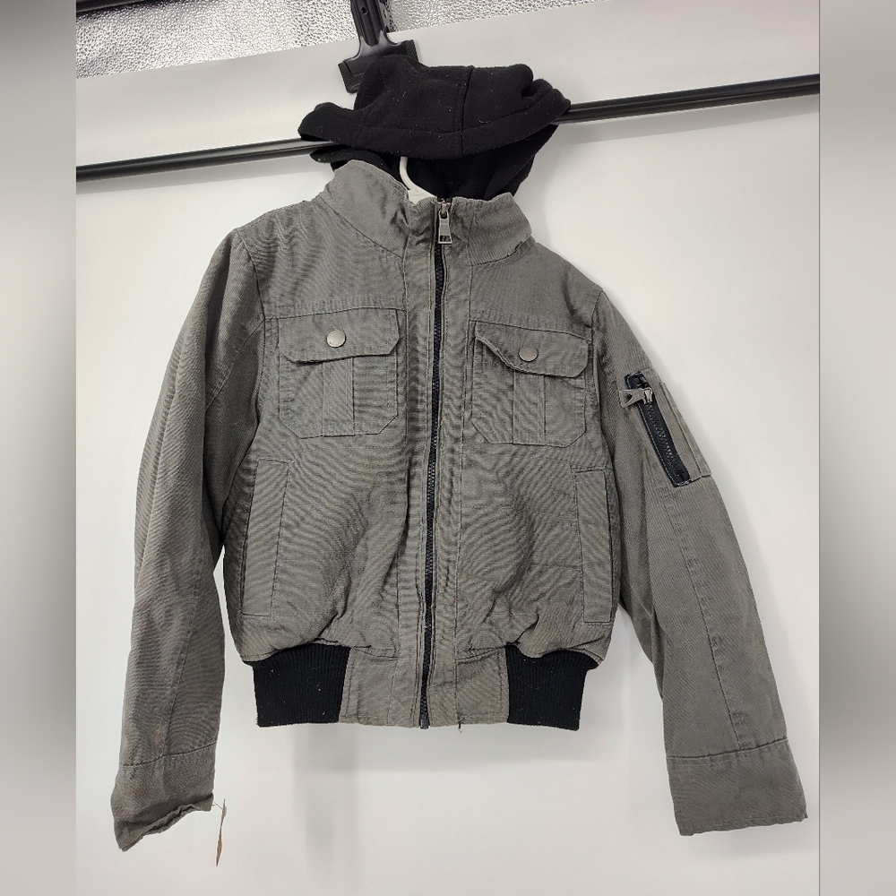 Urban Republic Augustine Quilted Bomber Gray Jacket Boys Size Small